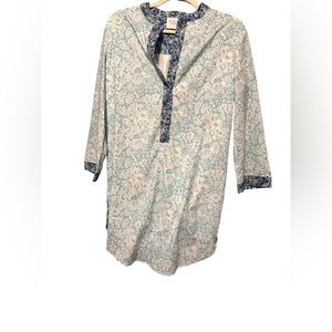 Floral Blue and White Women's Dress